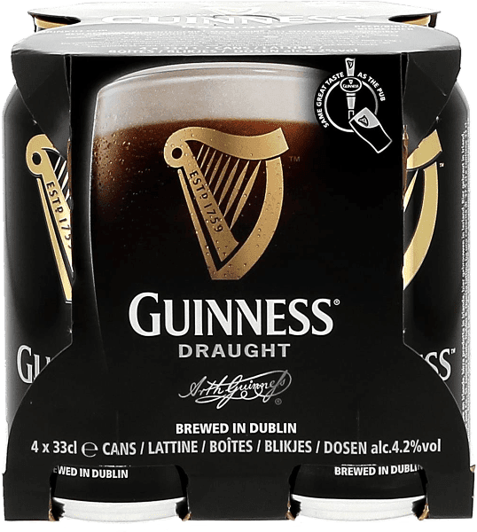 GUINNESS 4,2° CANS 4X33CL