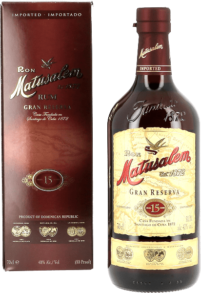 MATUSALEM 15 ANS "GRAN RESERVA" RÉPUBLIQUE DOMINICAINE 40° 70CL