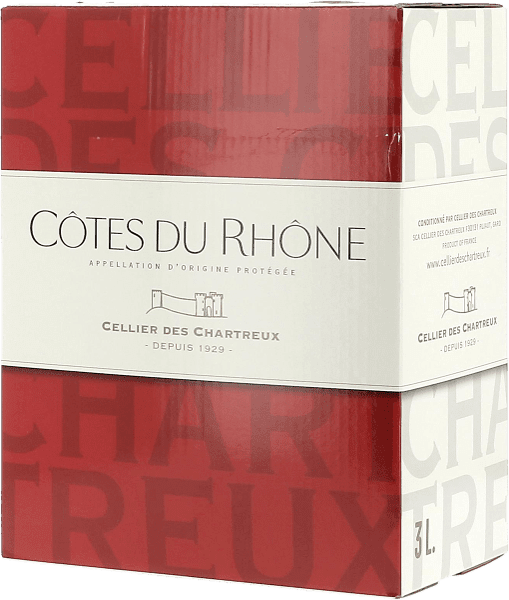 CÔTES DU RHÔNE CELLIER DES CHARTREUX ROUGE BIB 3L