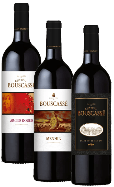 COFFRET DÉCOUVERTE "BOUSCASSÉ" EN CBO DE 3 BOUTEILLES ALAIN BRUMONT