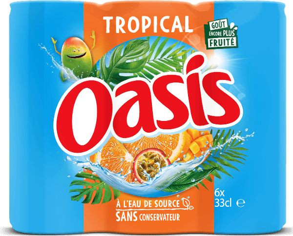 OASIS TROPICAL SLIM CANS 6X33CL