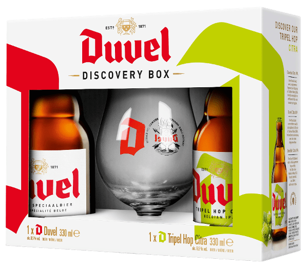 COFFRET DUVEL TRIPEL HOP 2X33CL + 1 VERRE DUVEL