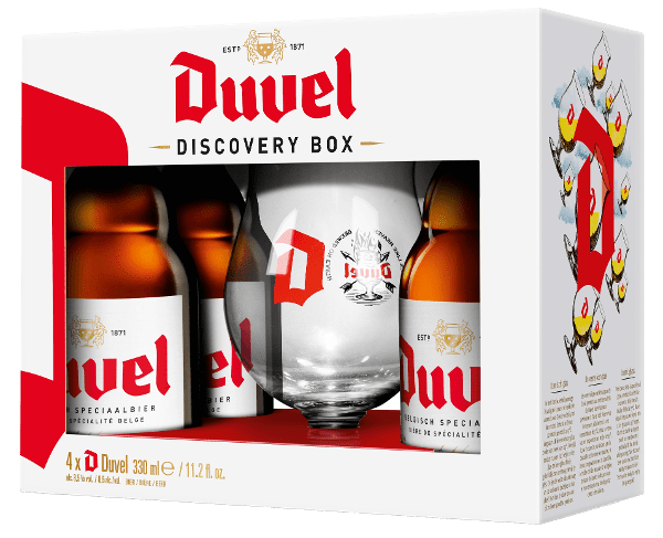 COFFRET DUVEL 4X33CL + 1 VERRE