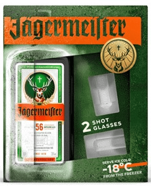 JAEGERMEISTER 35° 70CL +2 SHOT CUPS