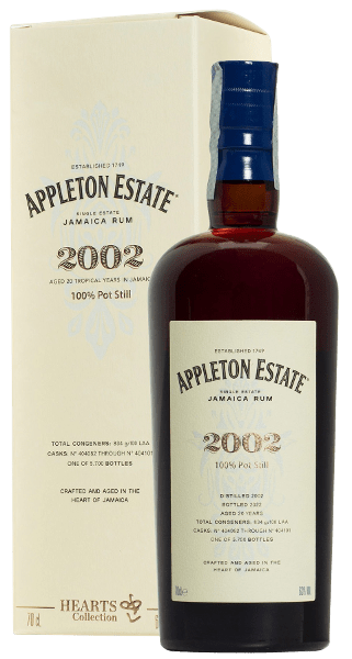 "HEARTS COLLECTION 2002" APPLETON ESTATE JAMAÏQUE 63° 75CL