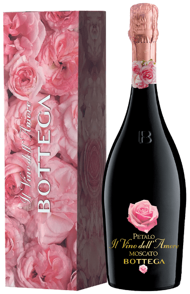 IL VINO DELL AMORE BOTTEGA MOSCATO SPUMANTE DOLCE PETALO EN ETUI 75cl
