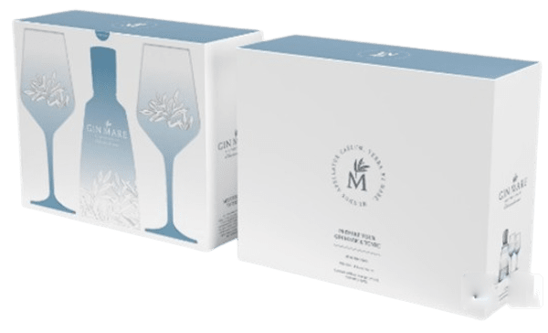 COFFRET GIN MARE 42.7° 70CL + 2 VERRES